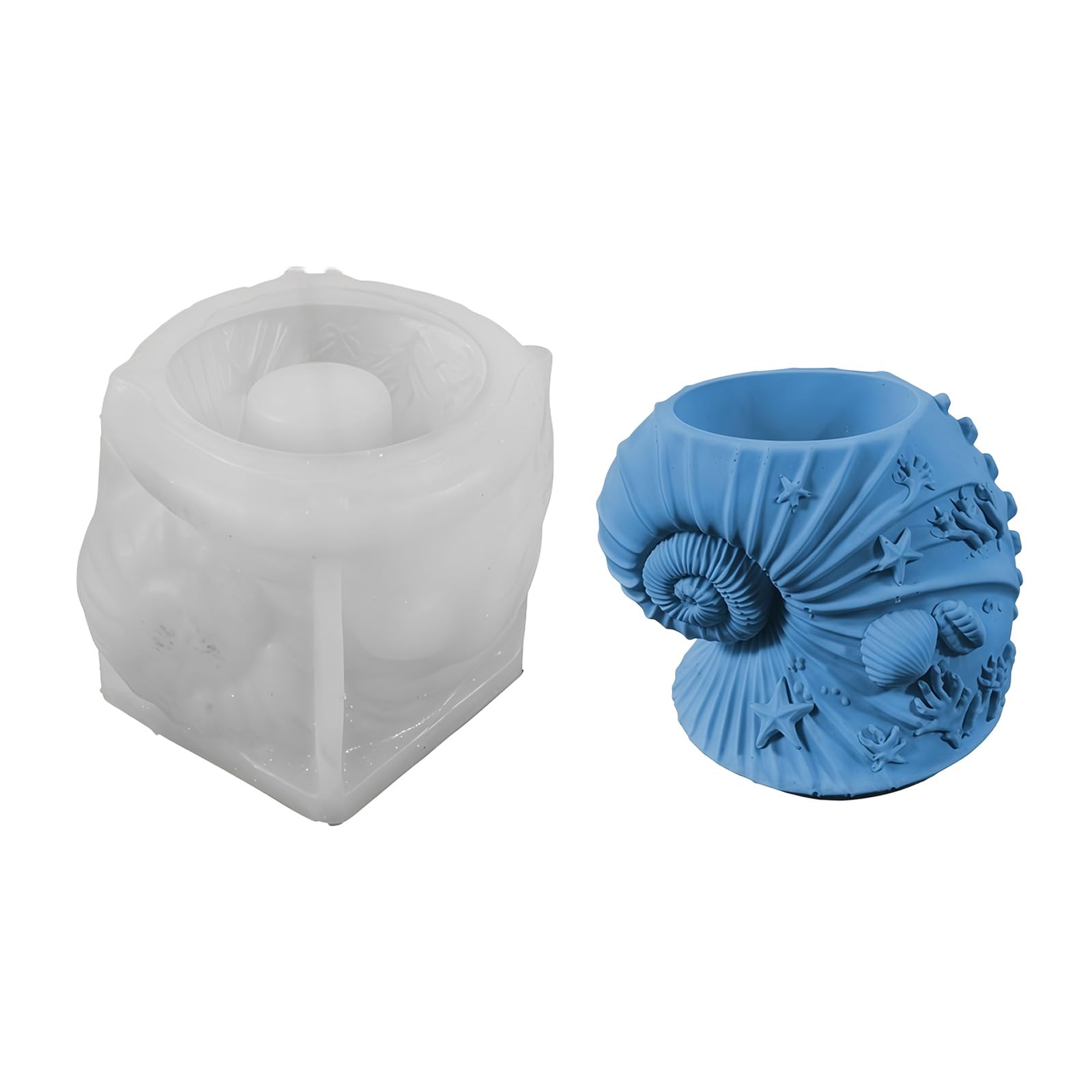 LUCKGONI Conch Shape Silicone Candle Multipurpose Silicone Mould For Resin Casting Candle Cup Flowerpot Gypsum Decoration