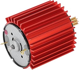 2 Speed 370 Brushed Motor, RC Brush Motor Metal Gear, Heat Dissipation High Speed High Efficiency RC Brush Motor Metal Gear with Heat Sink for WPL RC Car (Red)
