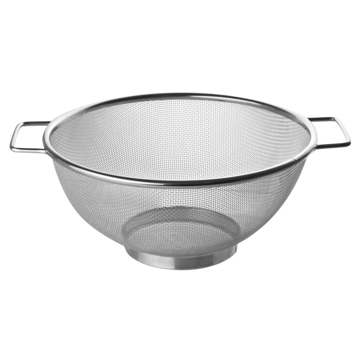 Fackelmann Colador y Escurridor de Cocina, Acero inoxidable, Tamizador con Borde Redondo para colar y escurrir líquidos, 20 centímetros, Color inox, 20x9 cm, 1 ud