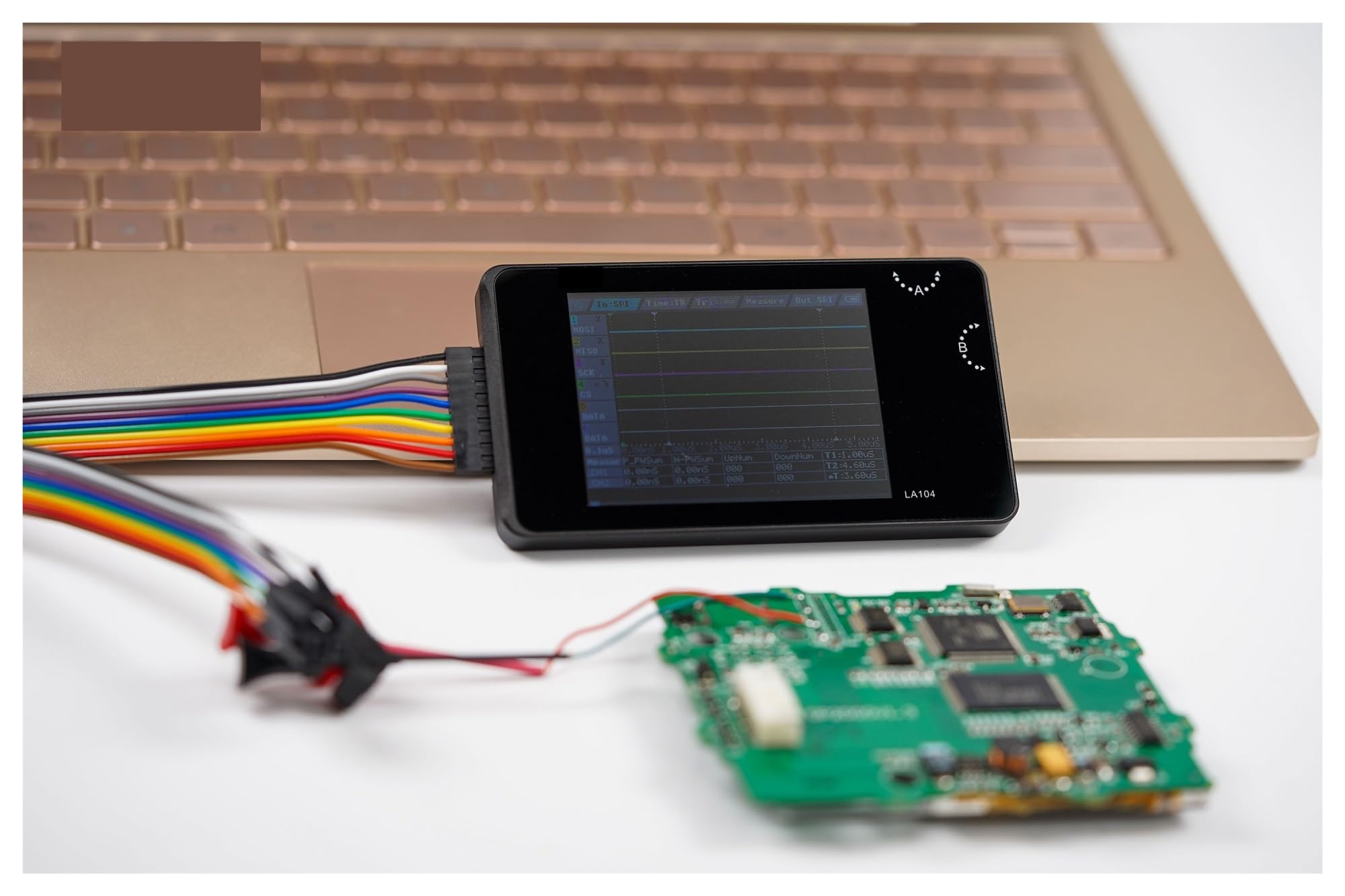 Osciloscopio Digital Analizador lógico Digital LA104, muestreo de 4 Canales 100 MHz con decodificación SPI IIC UART