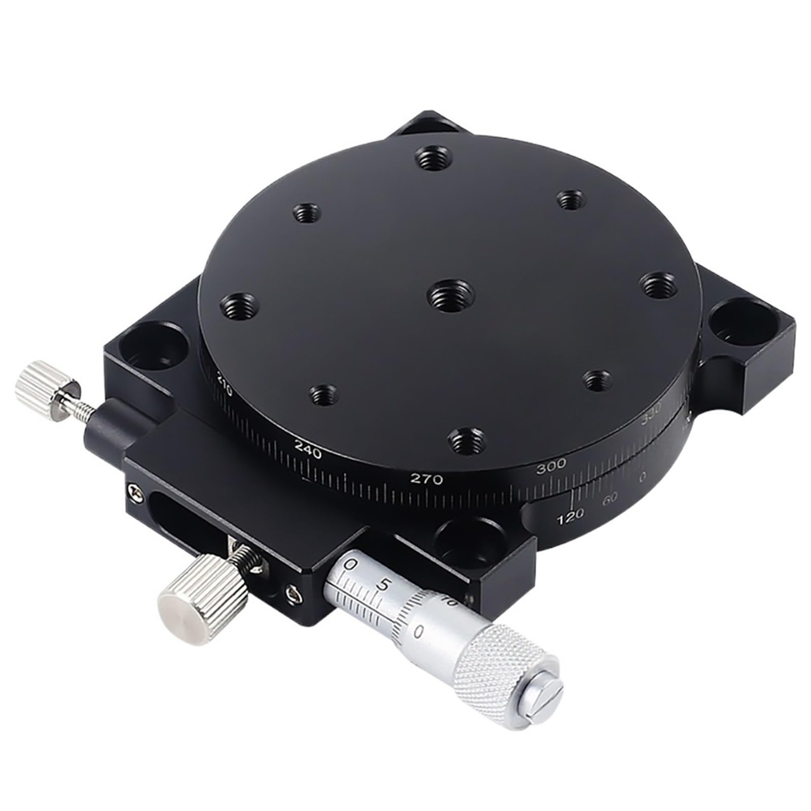 MYXJGNAIY R axis 90mm RS90-L Manual Sliding Table 360 Degree Rotation Precision Displacement Angle Adjustment Platform Optical Micrometer