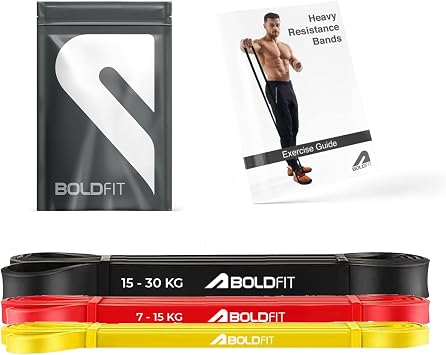 Boldfit heavy resistance band workout exercise and stretching pull up bands home exercise bands for gym men women resistance bands bands