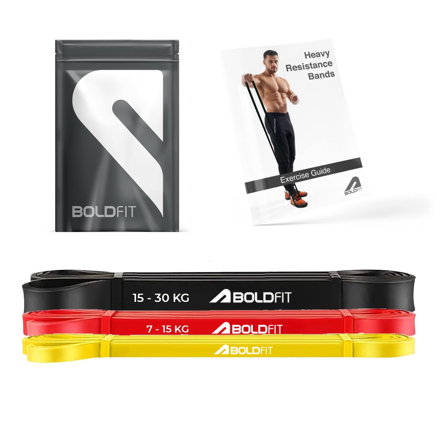 Boldfit Heavy Resistance Band for Workout Set Exercise & Stretching Pull Up Bands for Home Exercise Bands for Gym Men & Women Resistance Bands Loop Bands Toning Bands Resistance Band for Men