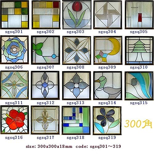 Amazon | ステンドガラス窓ドア壁材料三層デザインパネルハンドメイド