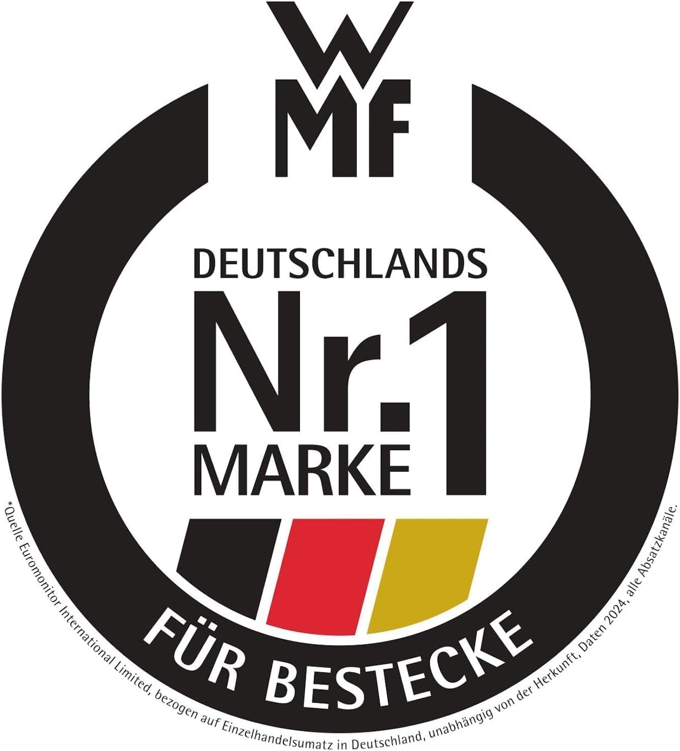 WMF Tavira Besteckset 6 Personen, 30 teilig, Monobloc-Messer, Cromargan Edelstahl poliert, glänzend, spülmaschinengeeignet