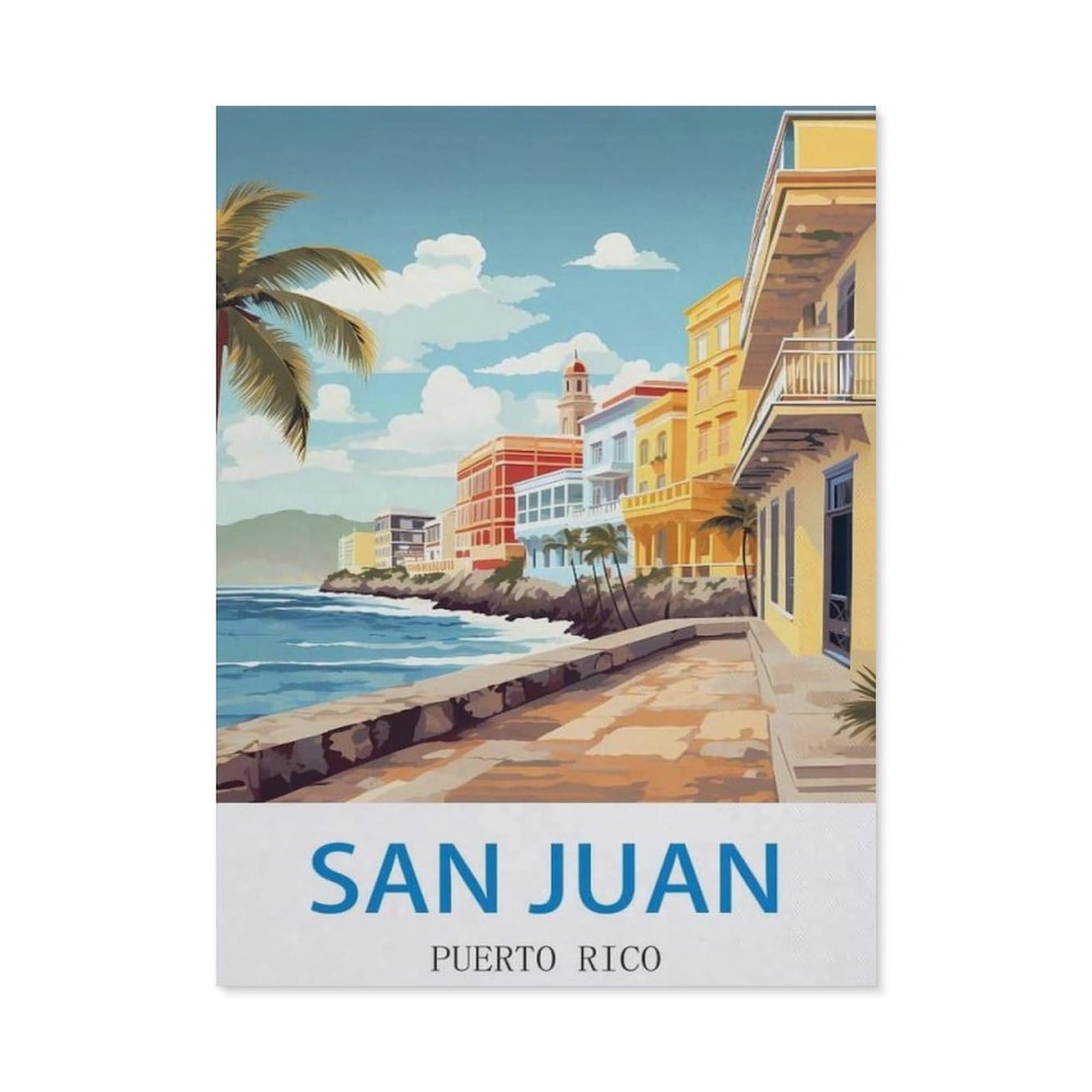 San Juan Puerto Rico，Tin Signs Funny Vintage Metal Sign Plaqu Poster Wall Art Pub Bar Kitchen Garden Bathroom Home Decor(15x30cm）6x12 inch-EE57