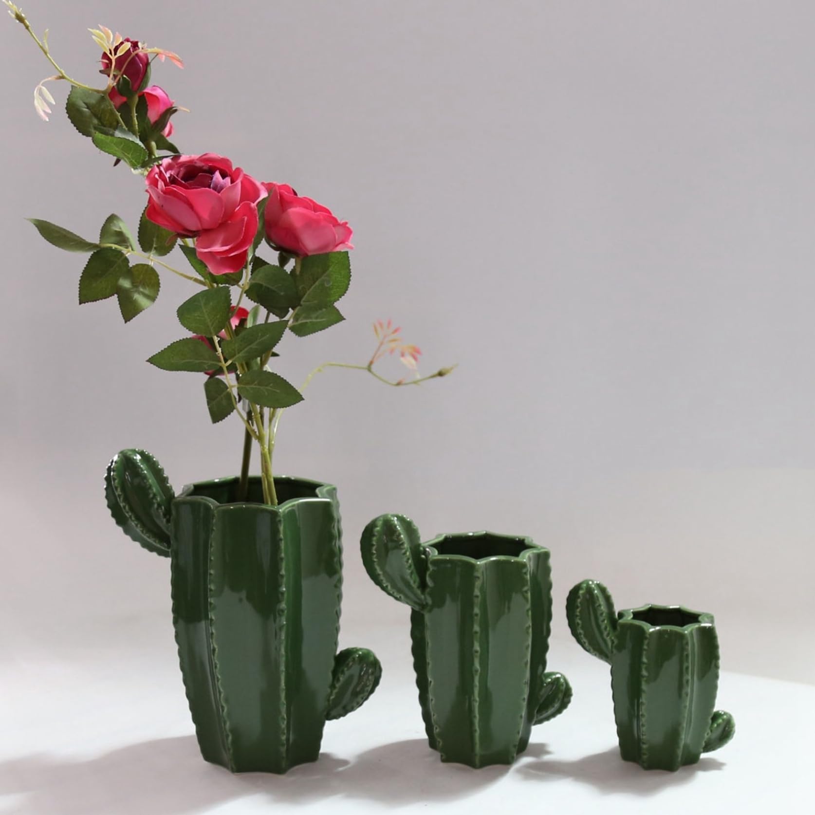 Amazon.co.jp: サボテン 花びん 花器 可愛い グリーン 一輪挿し 生け花