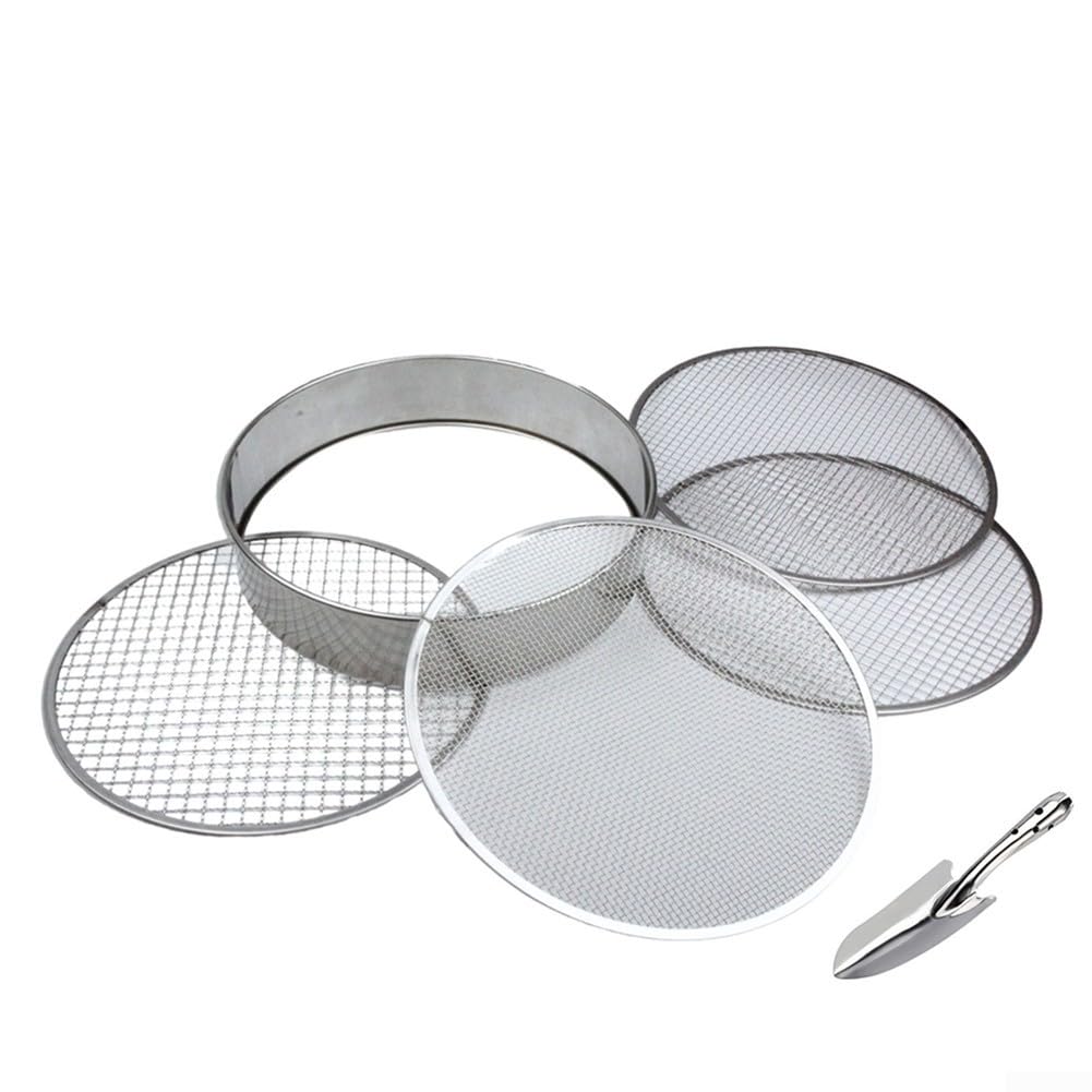 Setaccio in acciaio inox, set di 5 maglie per un facile filtraggio del terreno e manutenzione del giardino