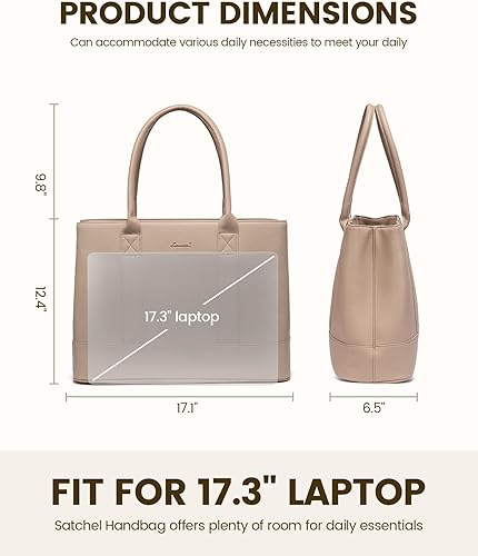 Miniatura 4 de LOVEVOOK Bolsa para laptop para mujer, bolsa de mano de trabajo para computadora, bolso de hombro de negocios, maletín de oficina para regalo,