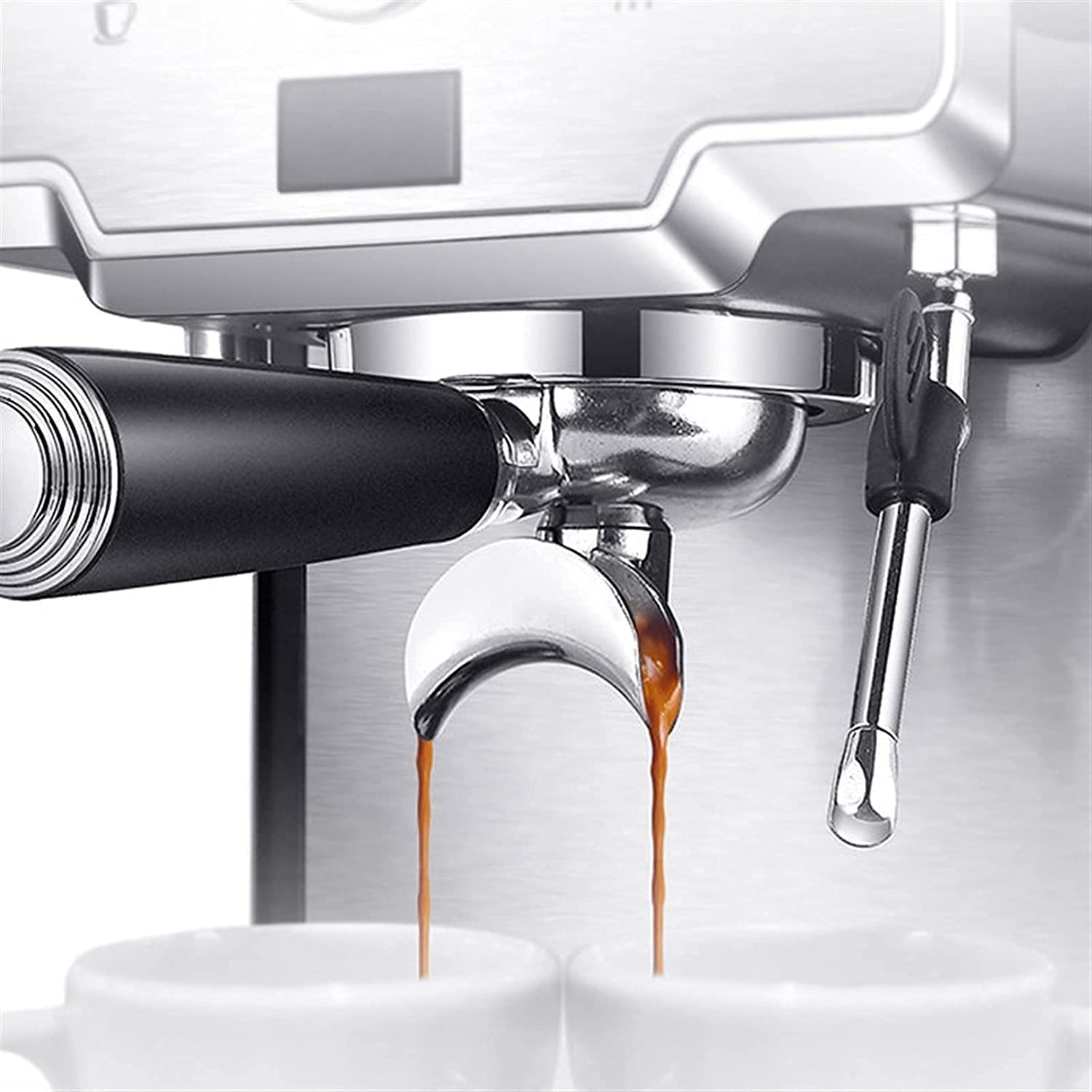 Cafetera Espresso de 15 Bares, cafetera con vaporizador Leche y Capuchino, depósito Agua 1, 7 l, para Baristas domésticos, 1450 W.