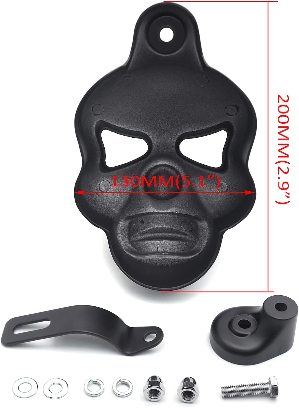 XKMT-Black skull Horn Cover Compatible With H-D Big Twins V-Rods Stock Cowbell Horns 1992-2013 [B00YWCS310]