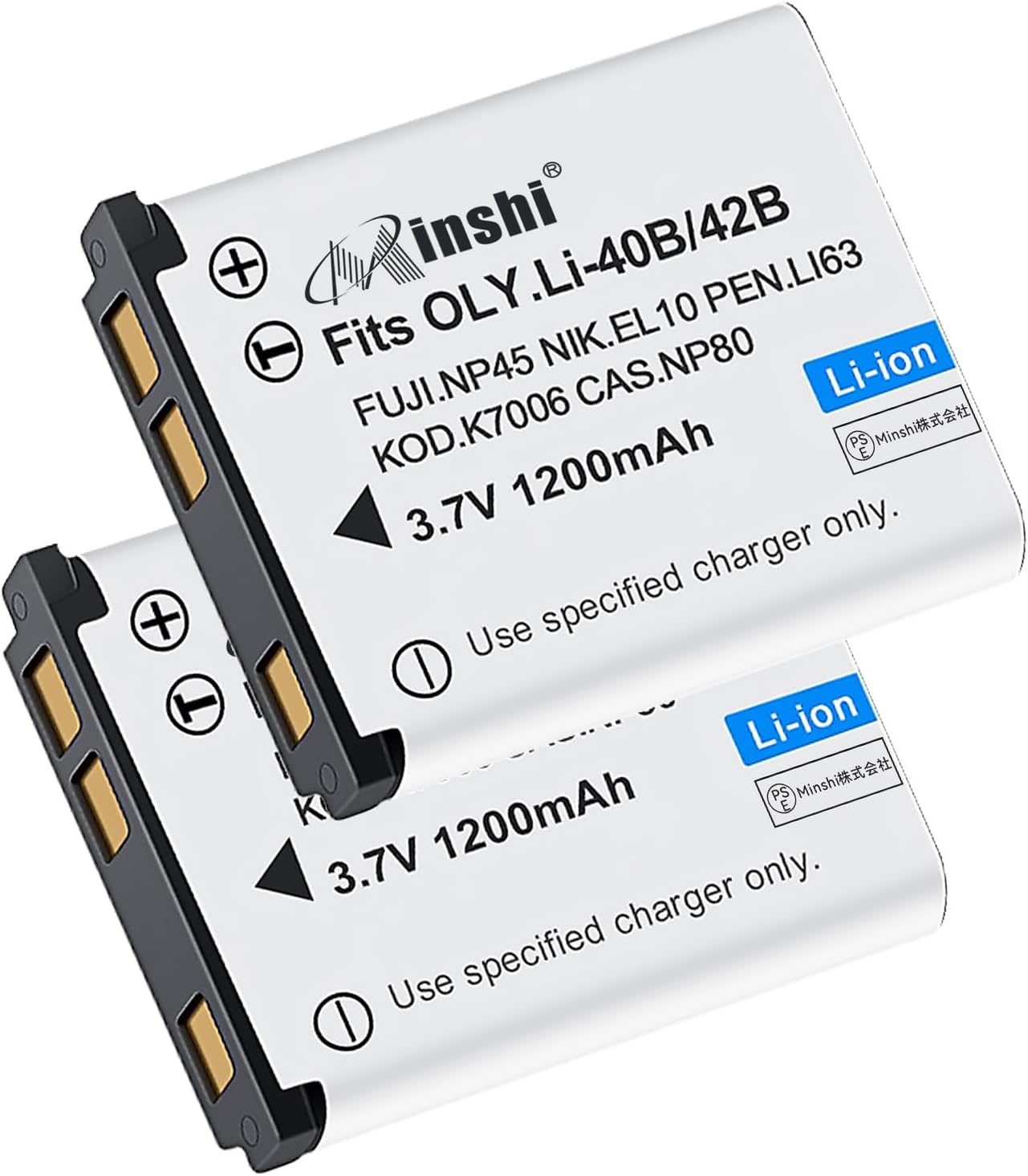 Fujifilm対応チップ搭載充電式 NP-80/NP-82 互換 バッテリー(2個セット