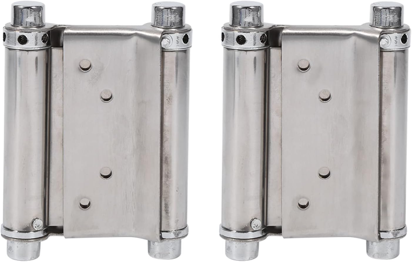 Double Action Spring Hinge, 2Pcs 3Inch Heavy Duty Stainless Steel Double Action Spring Loaded Door Swing Gate Hinge for Salon Cafe Door Swing Door, for 2.5-3.5cm Thickness Door
