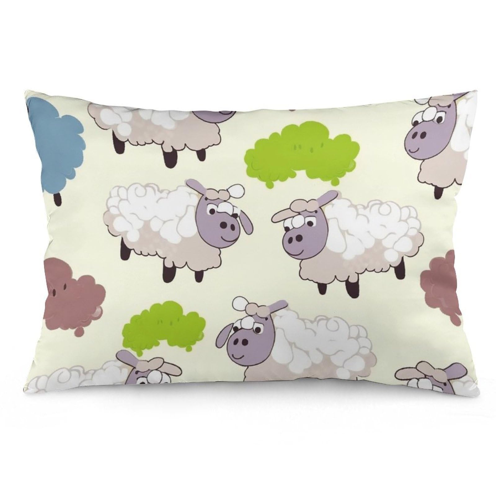 NTVOWPZO 2 Pack Decoration Throw Pillow Covers 20"x30" Pillowcases Covers Cartoon Sheep Pillowcases Modern Farmhouse Home Decor Sofa Cushions Covers for Couch Bed Living Room