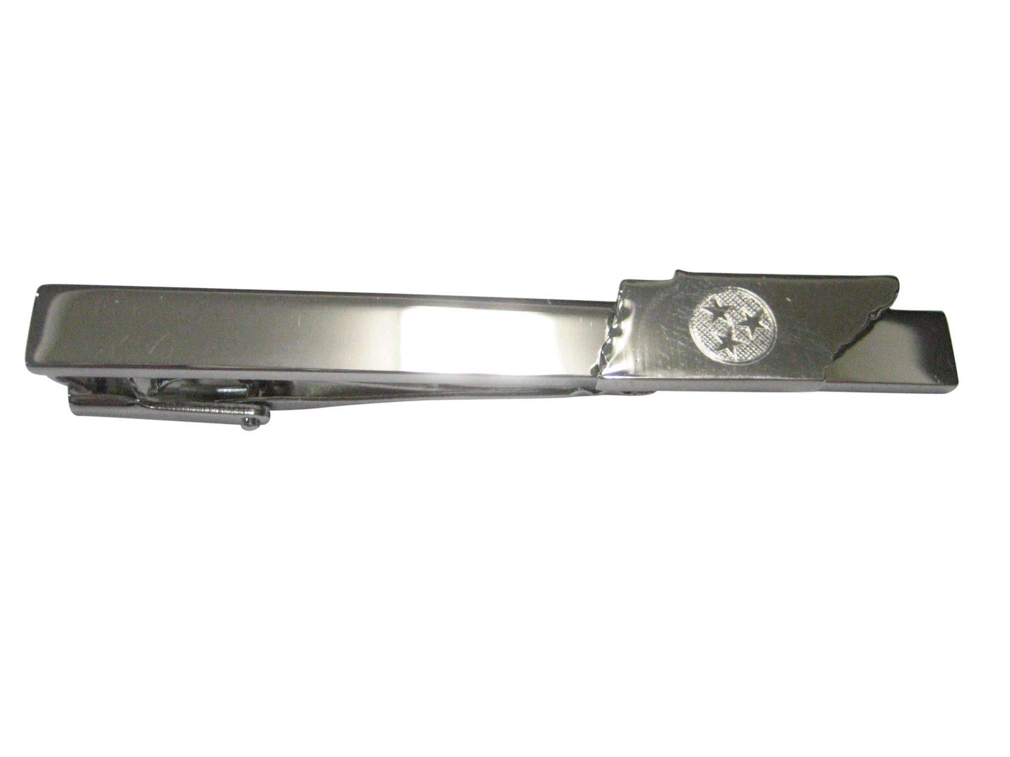 Tennessee State Map Shape and Flag Design Tie Clip