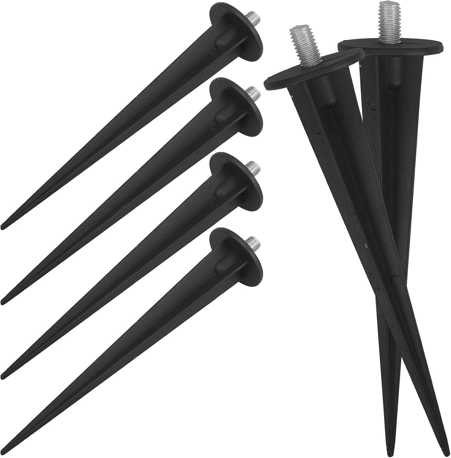 ARTIBETTER 6Pcs Aluminum Ground Spikes for Outdoor Lights and Garden Stakes Metal Post Anchors for Lawn Decorations and Patio Use - Image 3