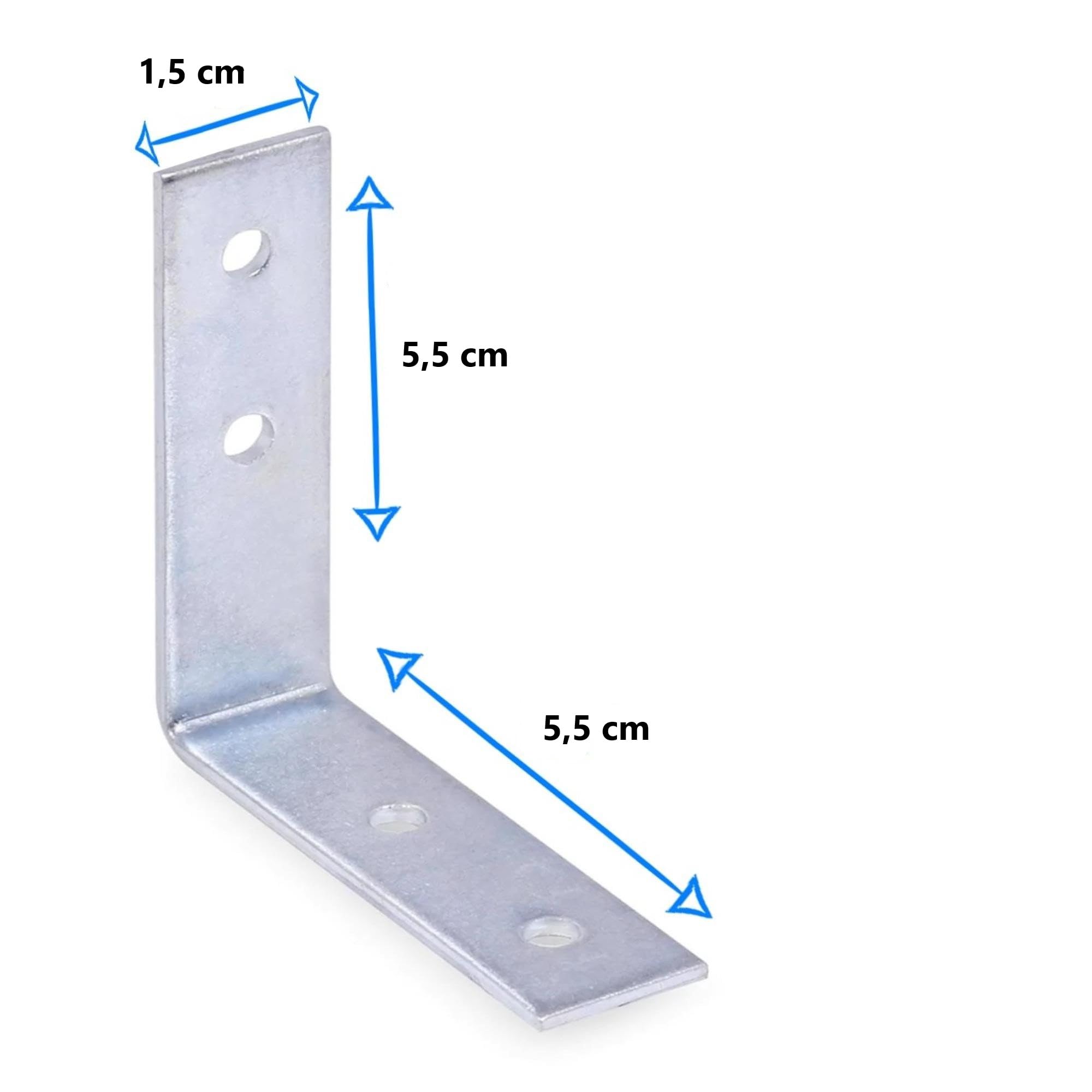 Mobilya, Dolap Yatak Duvara Sabitleme Bağlantı Aparatı L Demiri Gönye 1,5cmX5,5 cmX5,5cm(20 ADET)
