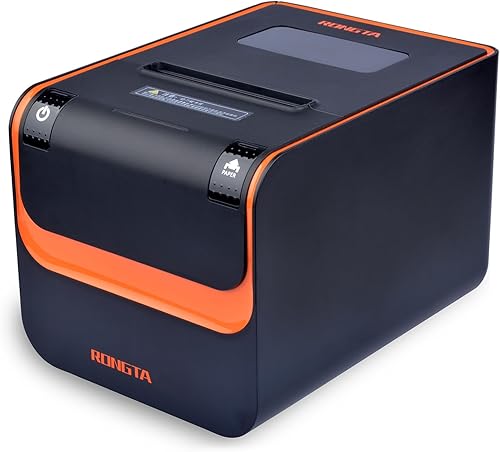 Rongta Impresora POS, impresora térmica directa de recibos de 3.150 in con cortador automático, interfaz Ethernet serie USB, compatible con cajón de