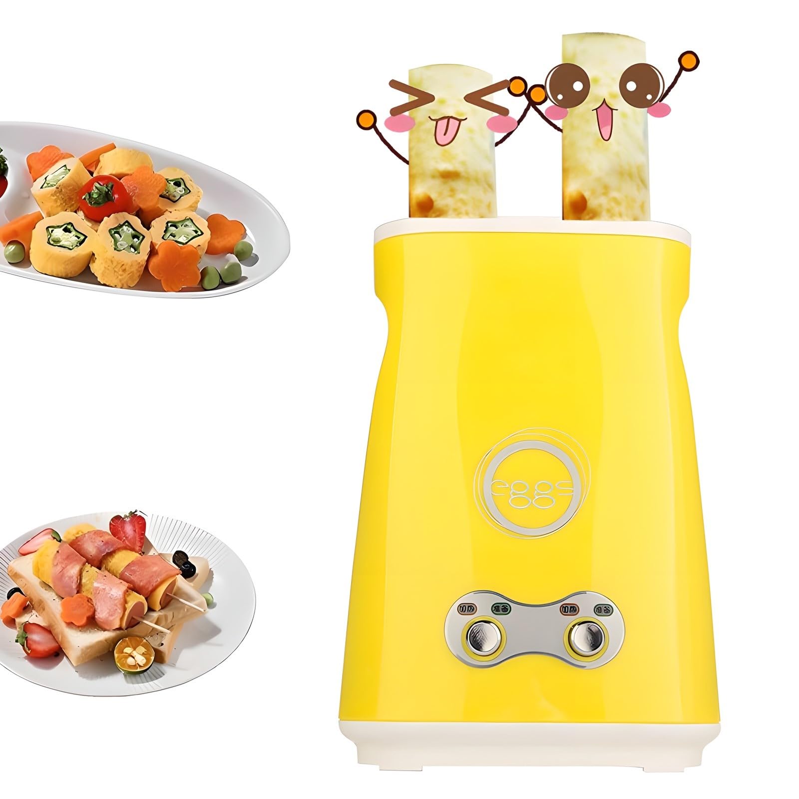 Machine rouleau d'oeuf électrique à double tube pour petit-déjeuner