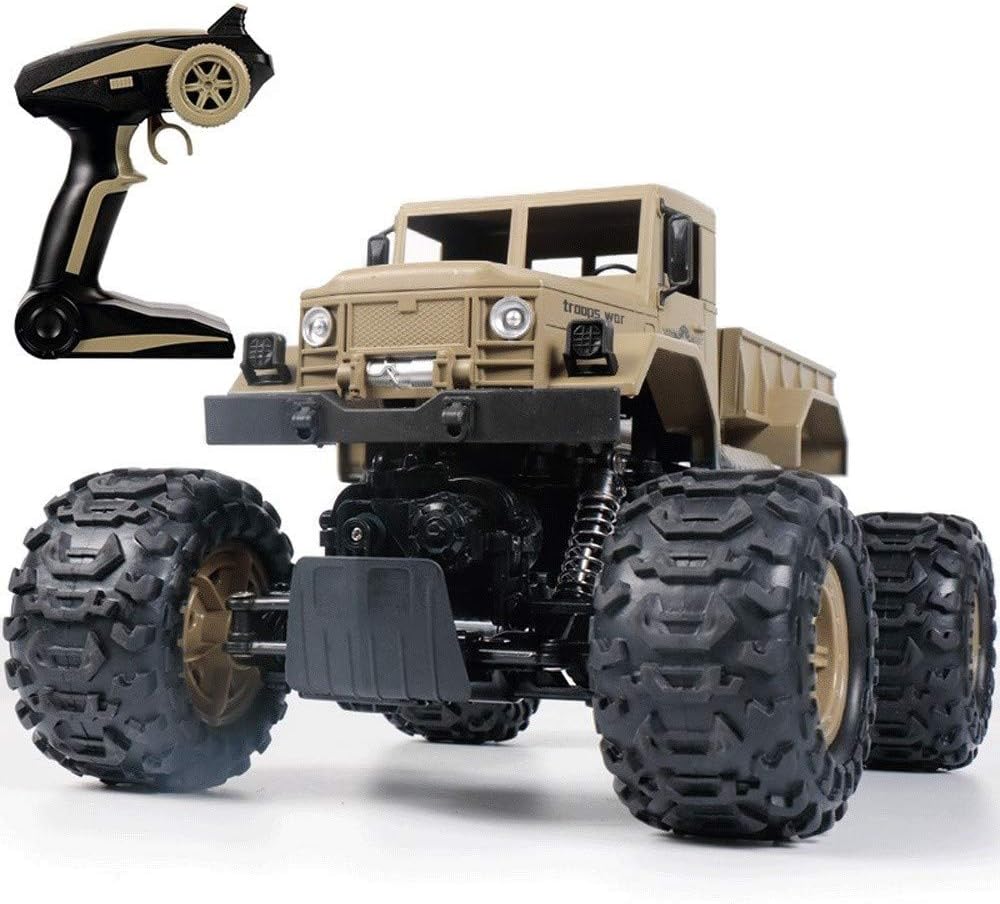 BSQS1 Coche teledirigido RC Stunt anfibios Coches cuatro ruedas Escalada Vehículo Todo Terreno de 2,4 GHz a prueba de agua del camión militar de juguete eléctrico vehículos industriales for los niños