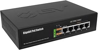 BV-Tech 5 Port Gigabit PoE+ Switch (4 PoE+ Ports | 1 Uplink Port) – 65W – 802.3at – POE-SW501G