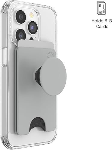 Vista 92 de PopSockets Cartera de teléfono con agarre expandible y anillo adaptador para MagSafe, soporte para tarjetas de teléfono, compatible con carga bígaro