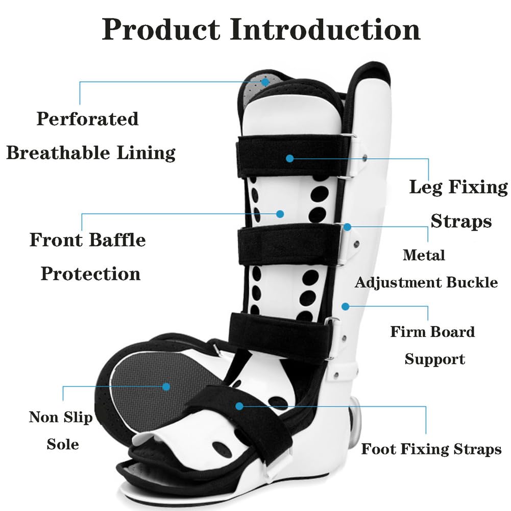 Barefoot Corrector, Férula Nocturna Unisex for pie, férula for caído for Tratar la Fascitis Plantar y tendinitis de Aquiles(B 1 Pair,Large)