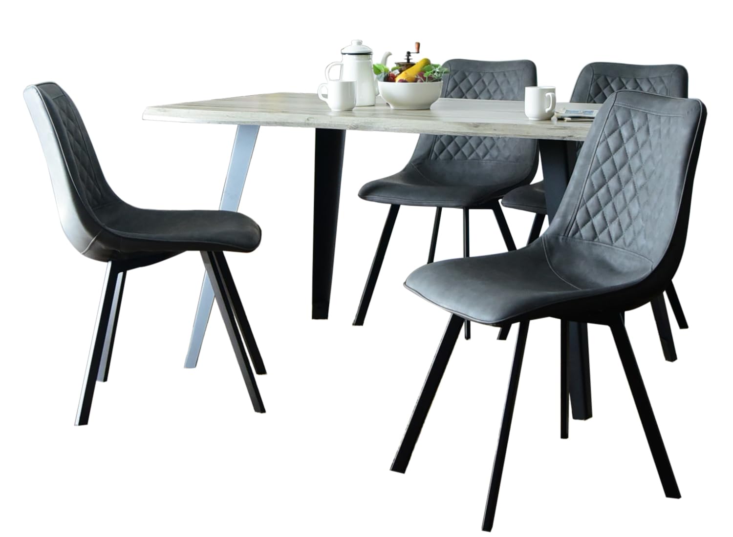 Amazon｜Cスタイル ダイニングテーブルセット 4人用 幅150cm 