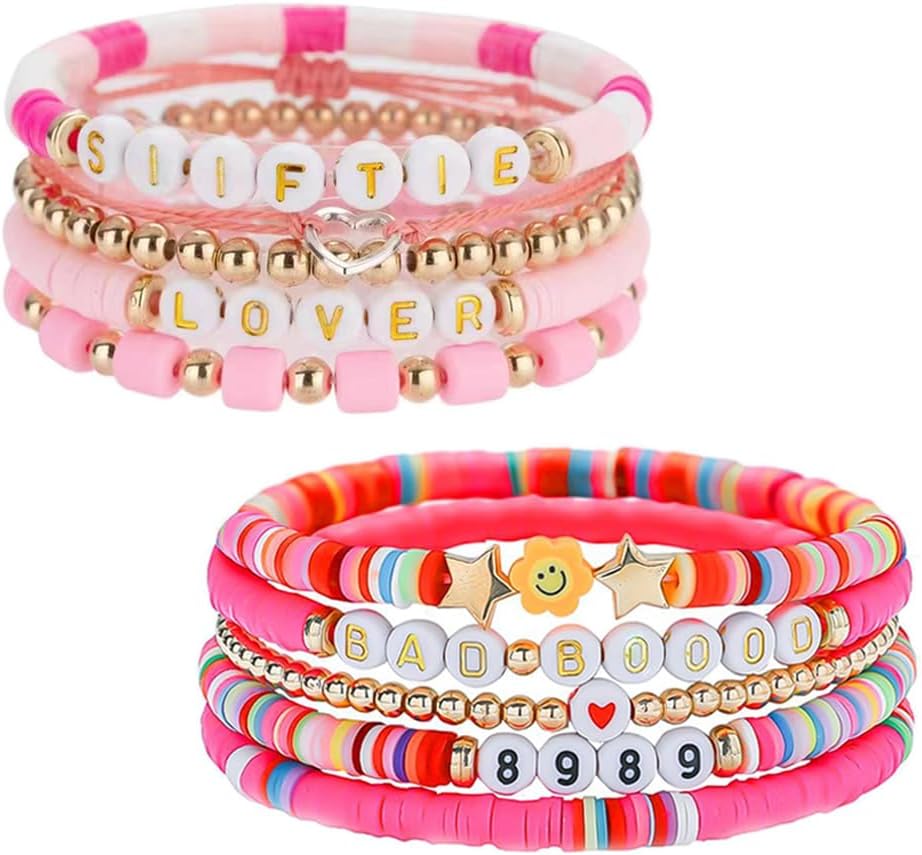 Friendship Bracelets for Women, 10-Packs Colorful Beaded Stretch Bracelets, Elastic Stackable Layering Bracelet, Trendy Jewelry Christmas Birthday Gifts for Women Girls Teens - Image 5