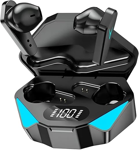 VEHOP GAMO TWS Earbuds, Gaming Earbuds with RGB LED Gaming Design. 30 Hours Playtime, Bluetooth 5.0 + ENC Clarity, 13mm HD BASS Drivers, IPX7…