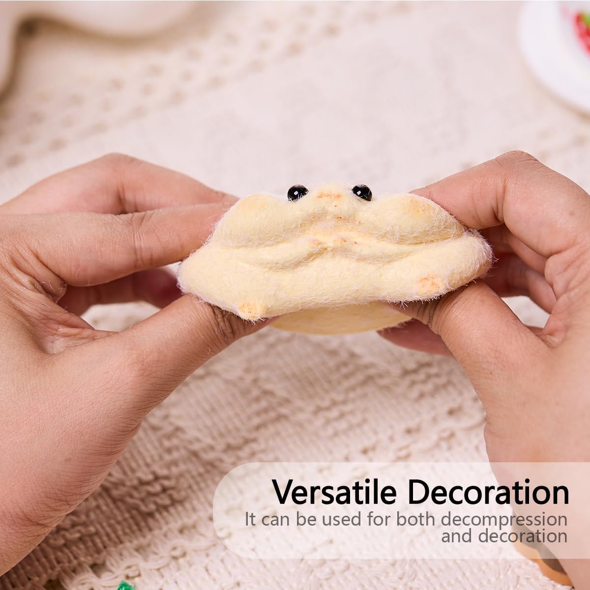 Hamster Squishy Squeeze Toy, Kawaii Stress Relief Fidget Sensory, Soft Silicone Squeeze Gifts for Kids Adults Party Favors (Yellow)