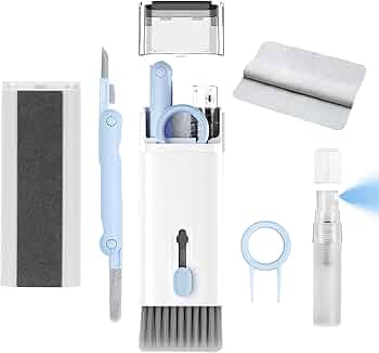 7 in 1 Electronic Cleaner kit - Keyboard Cleaner, Keyboard Cleaning Kit, Laptop Cleaner with Brush, Electronic Cleaner for Airpods pro/Laptop/Phone/Computer/Screen (Give Away a Flannel Cloth) Blue