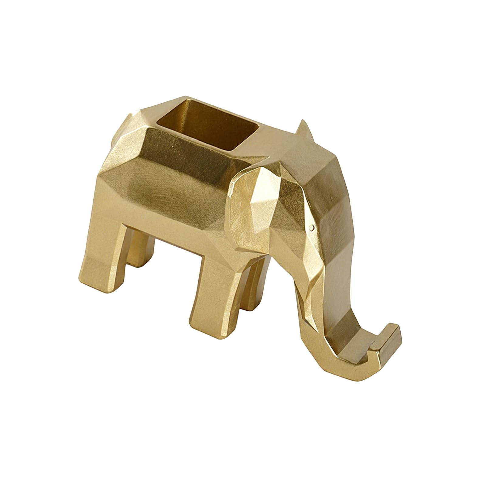 Hsyzygian Elephant Shaped Resin Pen Container with Phone Stand Multifunctional Pen Storage Box for Home Offices Desk Organization Stylish Offices Planner
