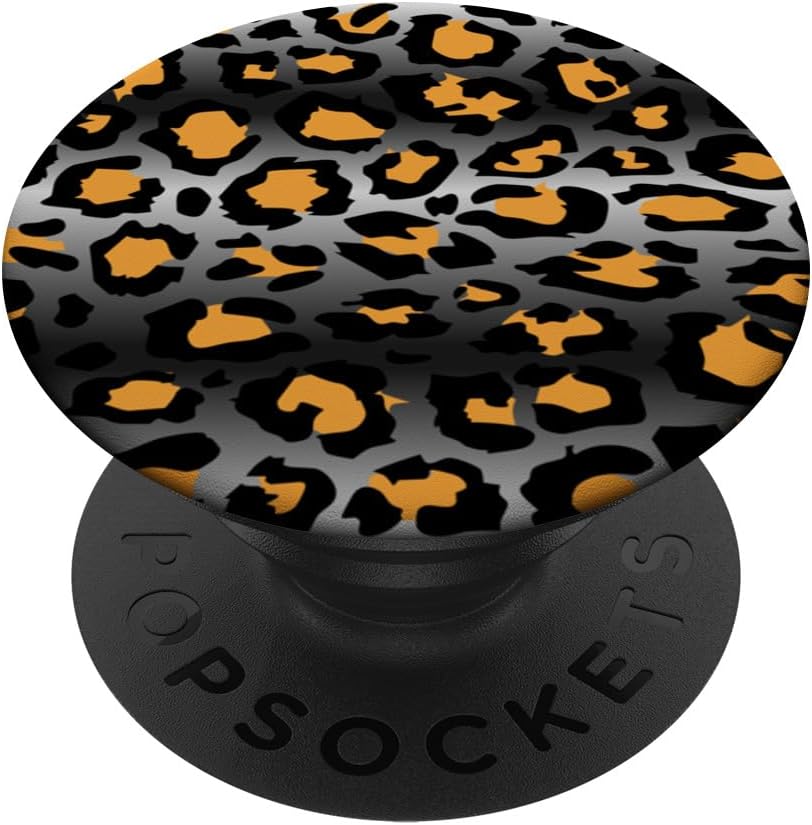 Orange Ombre Leopard Print Cheetah Spots Pattern PopSockets MagSafe PopGrip for iPhone