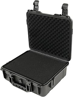 Liyirui Portable Hard Case - Waterproof Carrying Case,with DIY Foam,Medium,12.8 x 11.6 x 4.7in