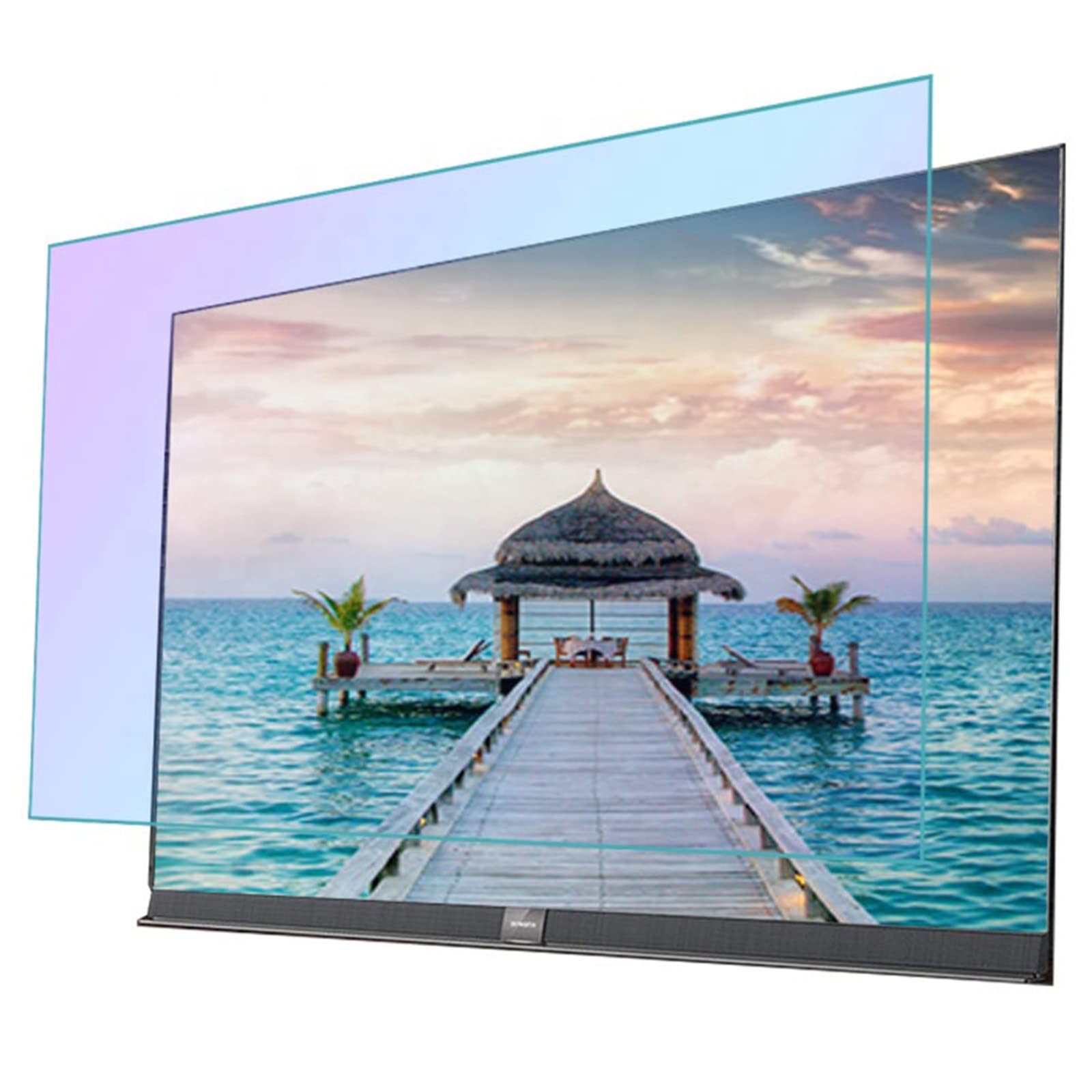 Filtre Anti-Lumière Bleue 43" : Protection Écran TV Haute Fidélité et Finition Mat Grivré