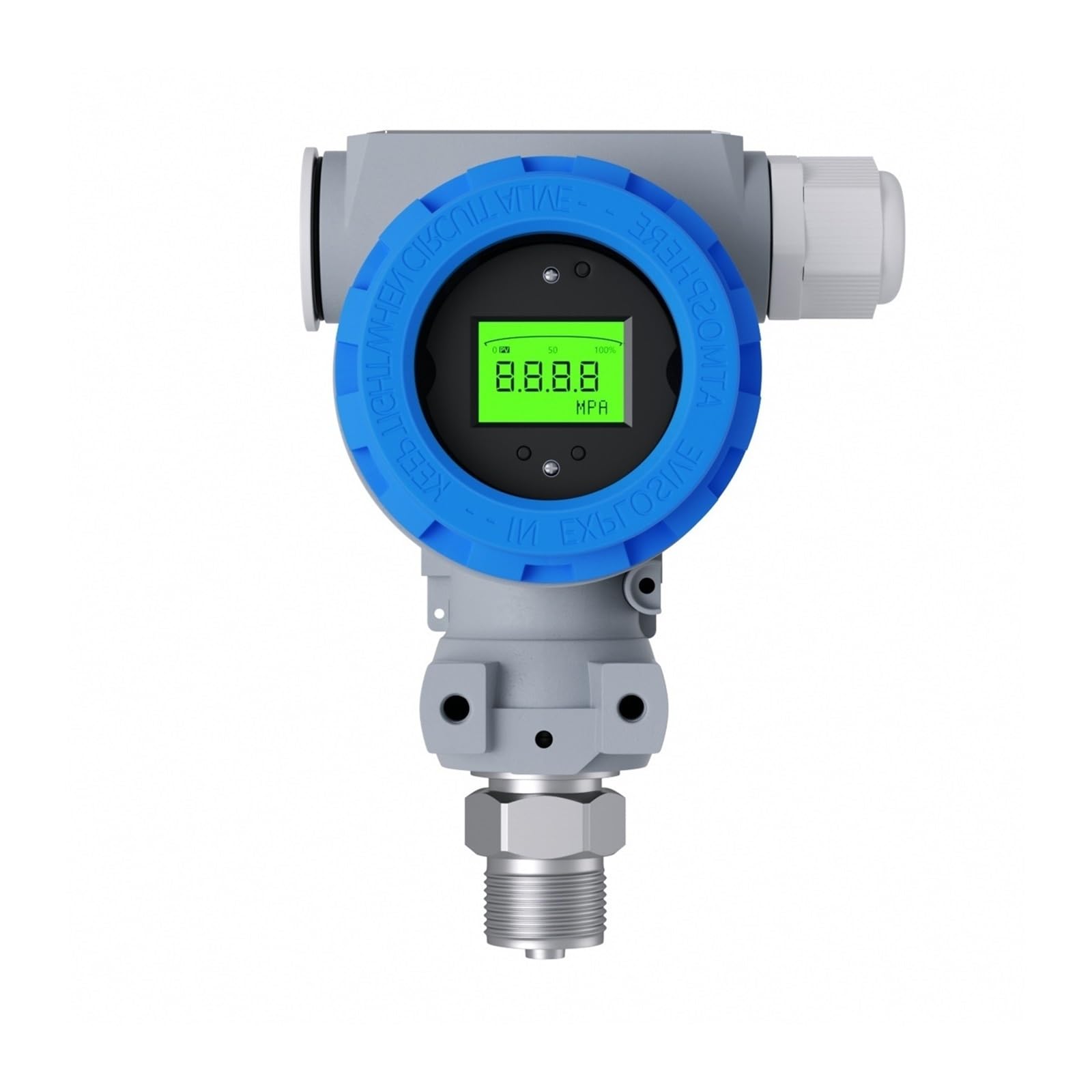 NOBIRTBSA Pressure Sensor 2088 Pressure Transmitter 4-20ma 300bar Pressure Sensor Transmitter RS485 Pressure Transducer M20*1.5 Presssure Sensor(4-20ma Lcd Display,0-100Mpa)