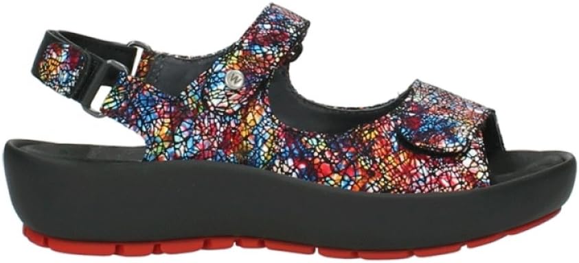 Wolky Rio Womens Comfort Sandal 5-5.5 Multi Black