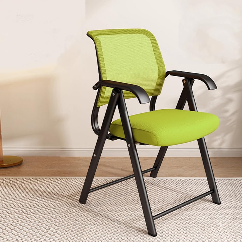 Chaise de bureau ergonomique verte compacte pour petits espaces et studios