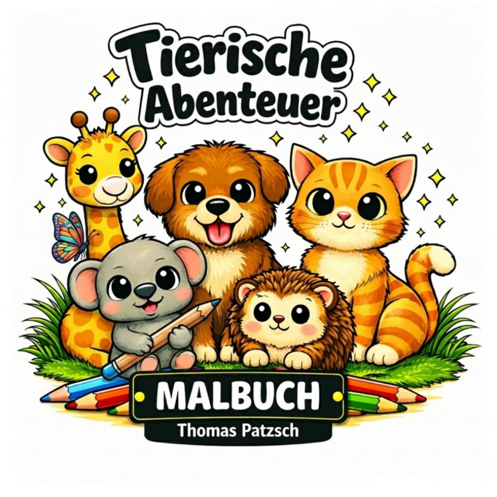 Tierische Abenteuer – Malbuch für Kinder: 50 große, kindgerechte Tiermotive | Kreativer Malspaß ab 4 Jahren