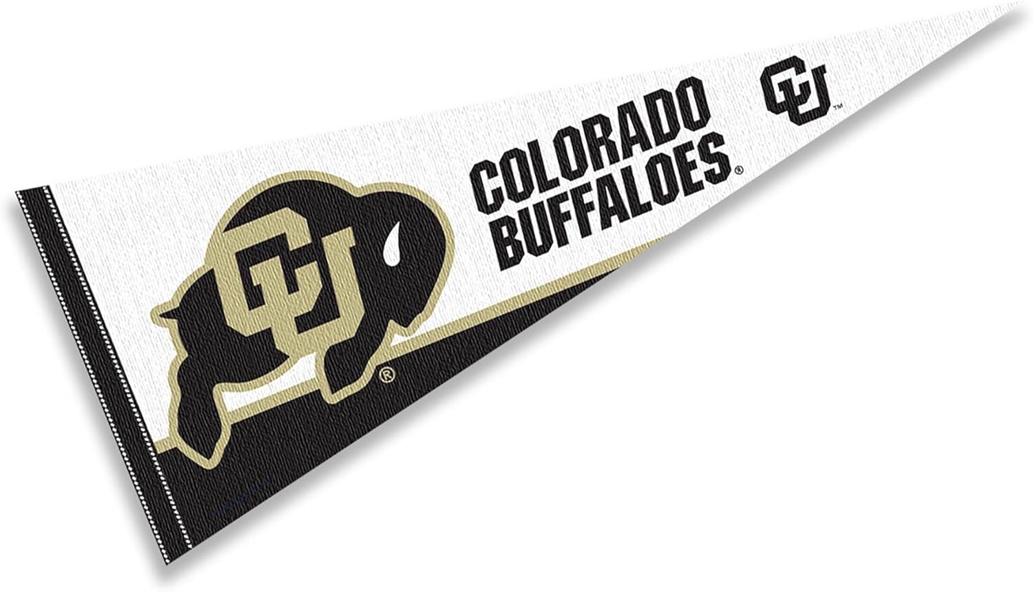 Colorado Buffaloes White Pennant Banner Flag