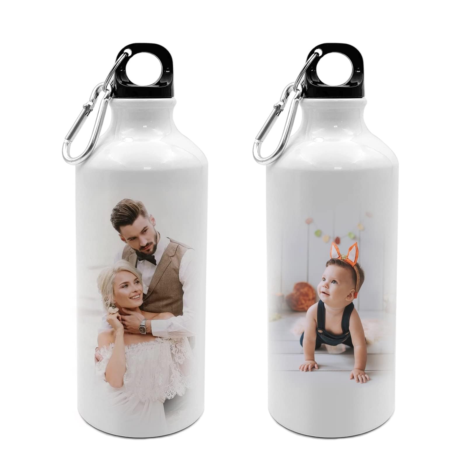 Personalized Water Bottle | Customized Sports Drink Bottle | Custom Aluminium Water Bottle for Outdoor, Gym, Yoga, Hiking, Fitness & Travel