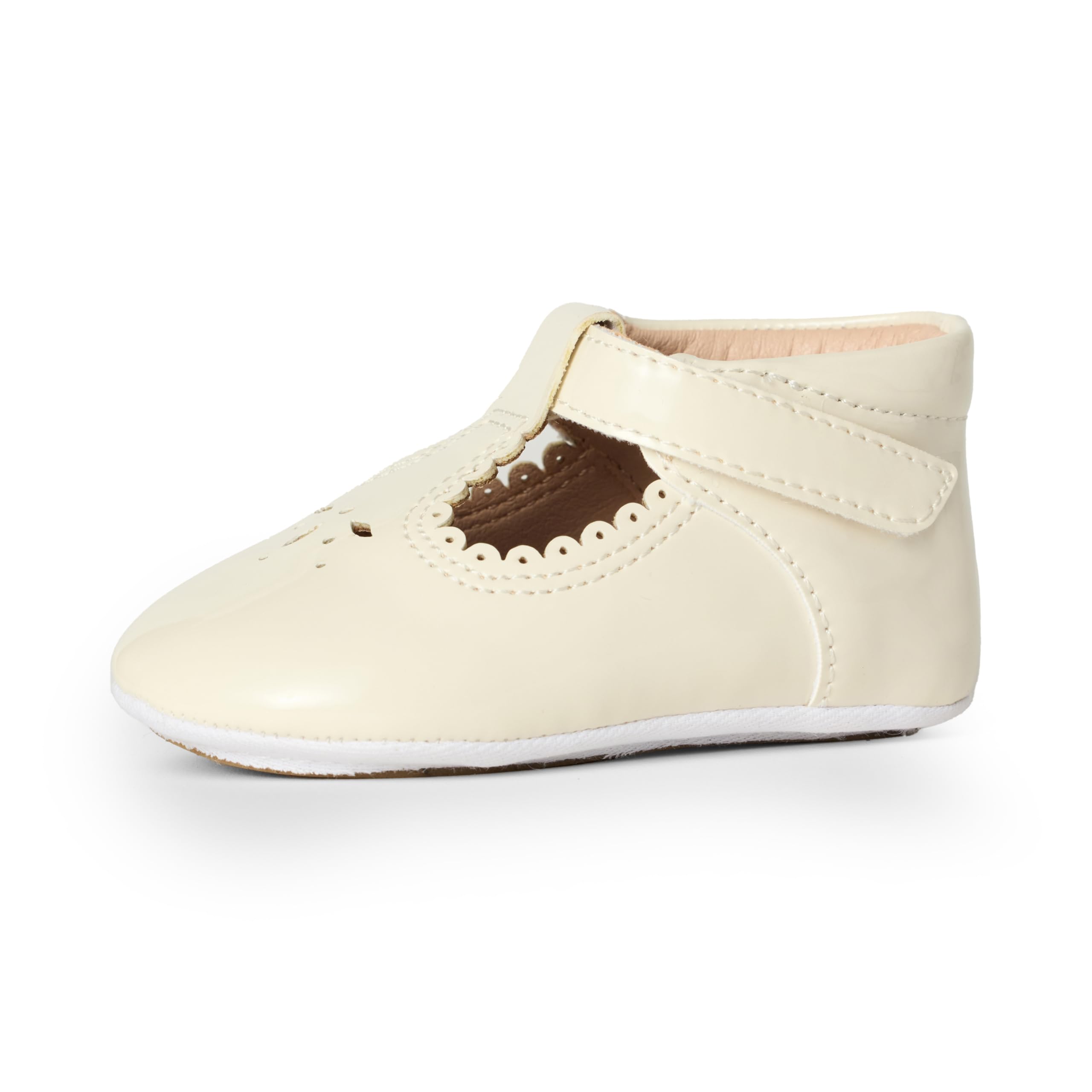 Amazon Essentials x Sofia Grainge Baby Girls' Non-Slip Mary Jane Shoes, Off-White, 3 Infant