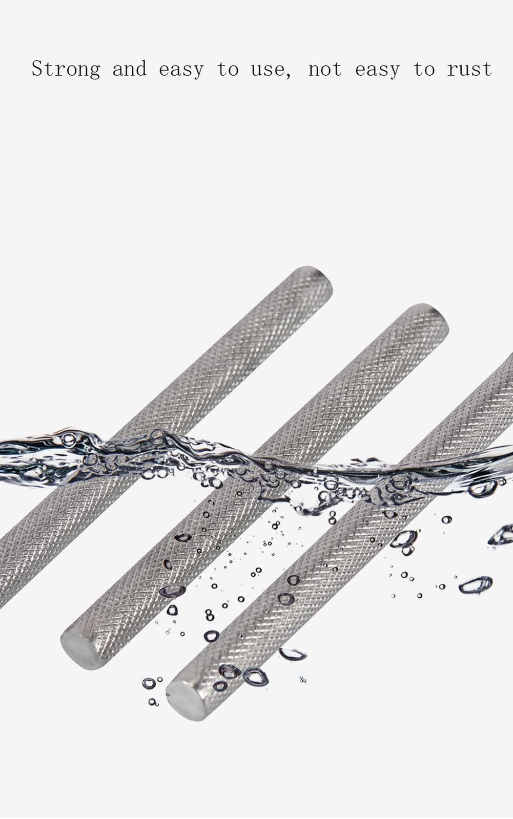 2 Stück 304 Edelstahl-Mesh-Stange, rostfrei und langlebig, für Maschinen usw. Durchmesser 16 mm, Länge 500 mm.