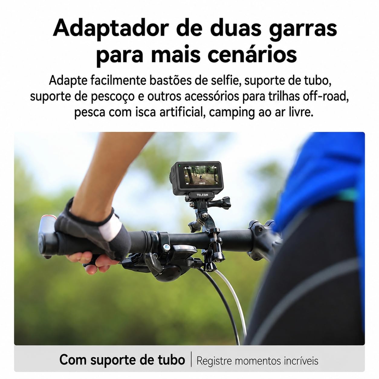 Telesin Magnetyczny uchwyt podwójny uchwyt do DJI Osmo Action 3
