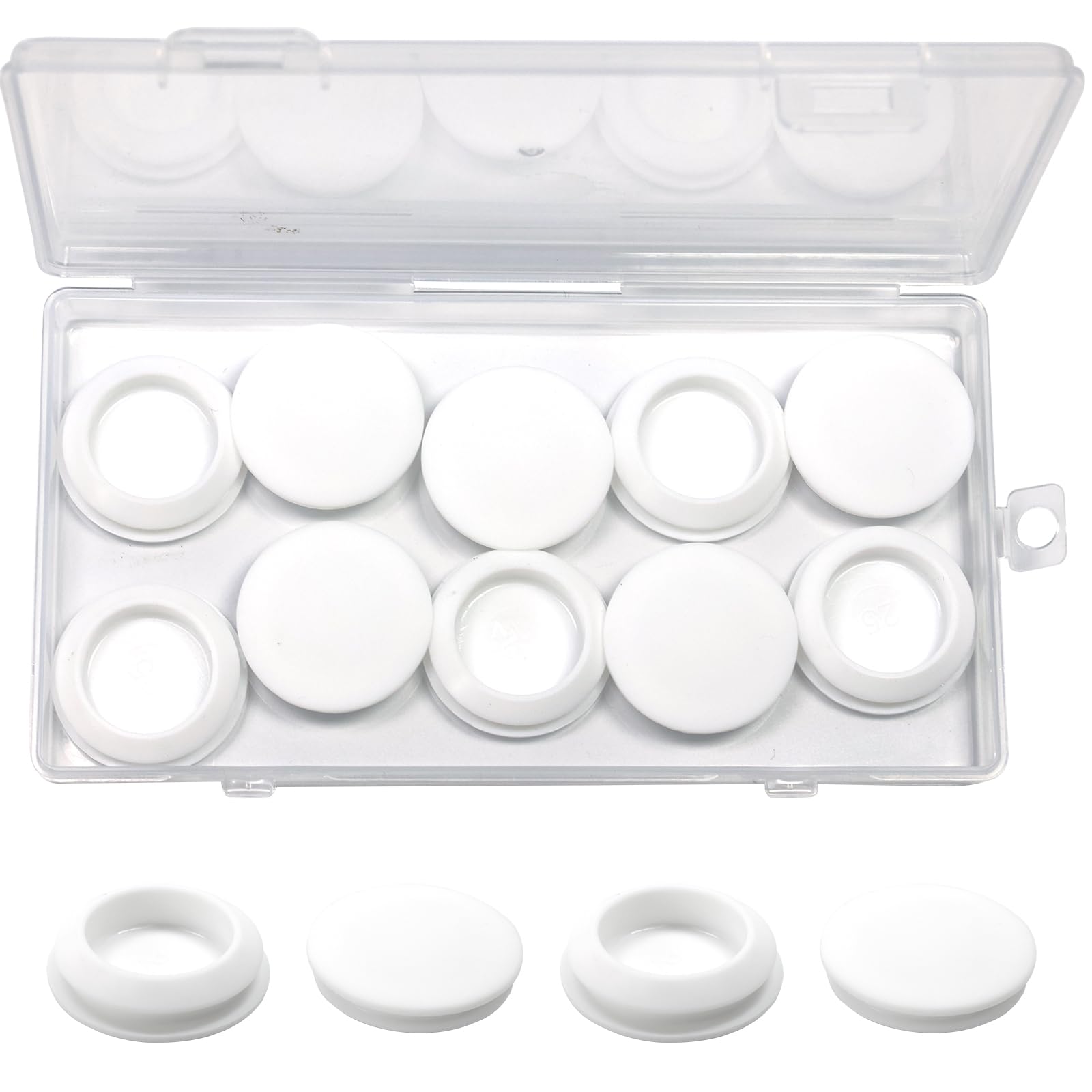 10 Pcs 25 mm Silicone Rubber Plugs for 25-27 mm (1"-1-1/16") Round Holes