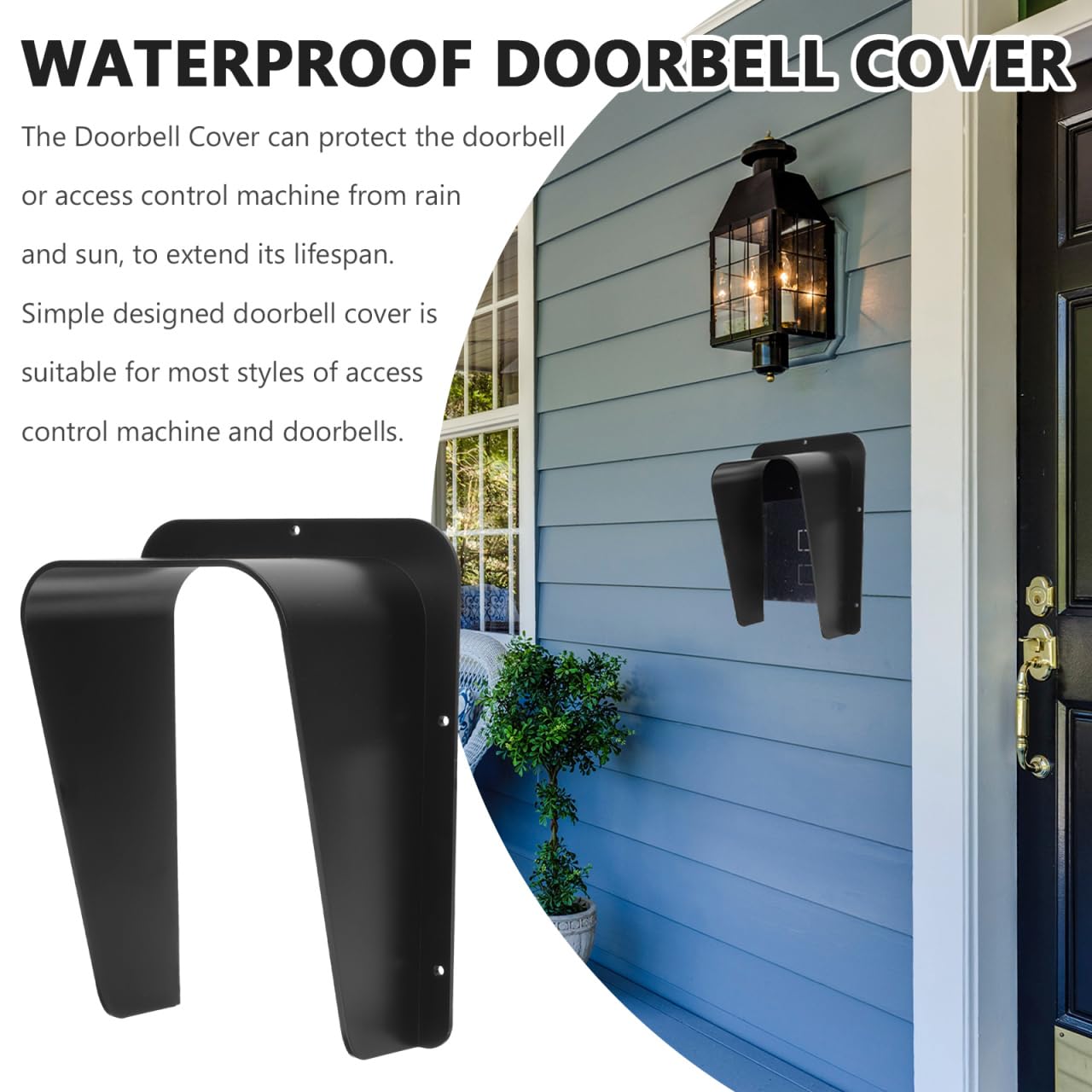 DOITOOL Cubierta De Lluvia Para Timbre Impermeable Acrílico Protector De Control De Acceso Exterior Compatible Con Máquinas De Tarjetas Y Timbres 8.46X6.88X3.93In