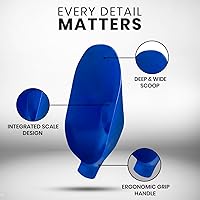 Vista 6 de Rattleware Cuchara de escala azul de grano de Kilo de 16.85 pulgadas, herramienta versátil para medición y recolección de granos de café