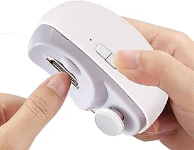 ROMILAS Electric Nail Clipper,Automatic Nail Trimmer,Nail File with Light & 2 Speeds,Fingernail Cutter and Manicure 2 in 1 Design.Rechargeable Safety Nail Scissors for Caregivers, Elderly, Kids