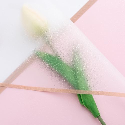 Miniatura 2 de Banxidi Papel de regalo floral coreano con borde dorado, 40 hojas, suministros para floristería, papel de regalo para ramo de flores, suministros